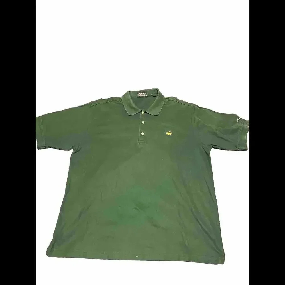 Masters Collection‎ Green Minimalist Augusta Designer Preppy Golf Polo Shirt XL